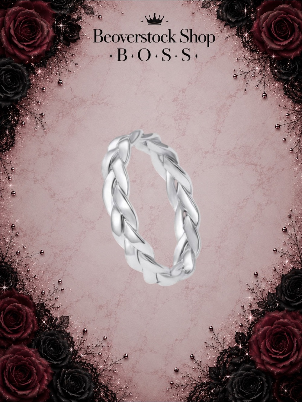 New Exclusively Unisex Fancy Luxury Sterling Silver Braided Rope Band Ring